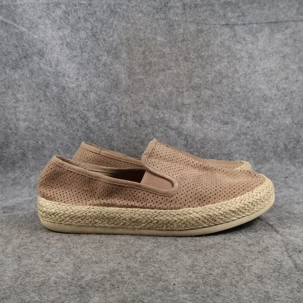 ESpirit Shoes Womens 8.5 Casual Espadrille Slip On Sneakers Perforated Lifestyle